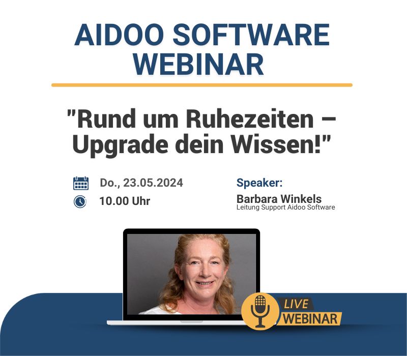 Aidoo Webinar "Rund um Ruhezeiten – Upgrade Dein Wissen!" 23.05.24 1