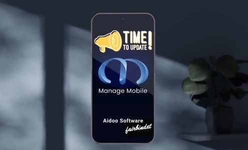 "Jetzt neue Features entdecken: das Update der Manage Mobile App!" Aidoo Webinar 4