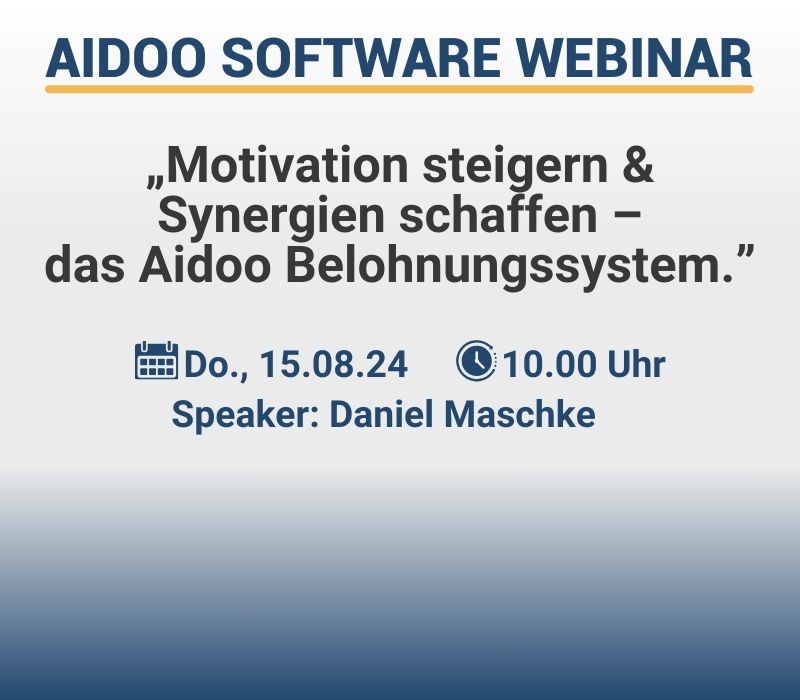 Aidoo Webinar "Motivation steigern & Synergien schaffen - das Aidoo Belohnungssystem." 1