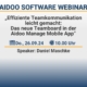 Neues Feature in der Aidoo Manage Mobile App: Das Teamboard als internes Kommunikationssystem & Webinar 2