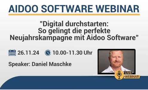 "Digital durchstarten: So gelingt die perfekte Neujahrskampagne mit Aidoo Software" Webinar 1